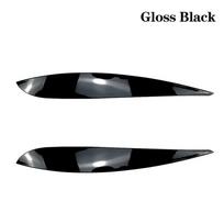 Gloss Black Car Eyebrow Headlight Eyelids Cover Eye Lids Sticker Trim Eyebrows For Volkswagen VW POLO 4 MK4 9N 9N3 2005-2009 New Gloss Black