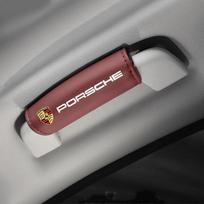 Leather Car Roof Armrest Pull Cover Handle Gloves Protector For Porsche Cayenne Panamera Macan 911 718 Taycan Boxster Cayman 918