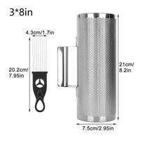 Miwayer Professional Stainless Steel Guiro Shaker - 6 Sizes, with 8-Tine Scraper, for Stage & Studio Percussion 3in x 8in