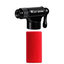 WEST BIKING CO2 Bike Tire Inflator Controlled Inflation 0-90° Lever Anti-Freeze Sleeve Schrader Presta Valve for MTB Road Bike juoda