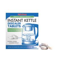 Universal Kettle Descaler - Effervescent Cleaning Tablets, Removes Limescale & Stains for Clear, Bright Surfaces 12pcs