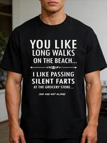 Men's Funny Silent Fart T-Shirt - 100% Cotton Casual Round Neck Tee with Hilar S