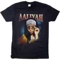 Aaliyah T Shirt Trippy Logo Official Mens Black M XL