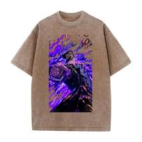 JoJos Bizarre Adventure Kuujou Joutarou Printed Tee Men Women Washed Cotton Tshirts Manga Vintage T Shirt Harajuku Male Tshirt S