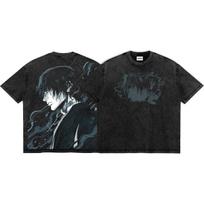 Jujutsu Kaisen Fushiguro Toji Anime Tshirt For Mens Clothing Fashion Washed Oversized T Shirt Short Sleeve Cotton Tees Tops S