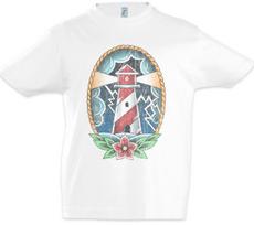 Lighthouse Jungen kids boys T-Shirt Beacon Roses Tattoo Sailor Sail Never Sink Leuchtturm 120