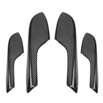 Car Interior Door Handle Armrest Decorative Frame Patch Parts For Honda Tenth Generation Civic 2016- Carbon fiber
