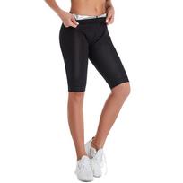 Women's Silver Lining Sauna Sweat Capris Waist Trainer Thermo Shorts for Workout Slimming & Body Shaping S/M sidabras