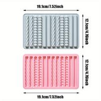 2 Pack 12 Cavity Chocolate Molds Strip Silicone Molds Non-stick Pretzel Stick Mold for Cheese Stick Gummy Chocolate Bar Crayon Cupcake Decoration 2pcs gray