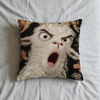 Cushion Cover Soft Case For Goat Sofa Face Living Room 2D Home Comfortable Office Decor Spooky Protective Pillow Covers 30cmx30cm