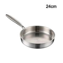 316L Stainless Steel Frying Pan Fast Heating Thickened Saute Pan Non-Stick Uncoated Cooking Pot for Gas Stove Induction Cooker