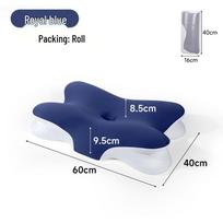 Memory Foam Butterfly Pillow for Side Sleepers - Neck Support & Sleep Aid Standard karališkos mėlynos spalvos