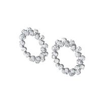 Swarovski Millenia Auskarai su skylute Apvaliai pjauti Moteriški auskarai Padengti baltu rodžiu 5608814 Box (Random Color)