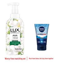 Lux Freesia Shower Gel & Nivea Men Cleansing Gel Bundle