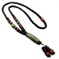 Beads Agates Pendant Niche Design Fashion Jewelry Men Necklace Ethnic Style Necklace Girl Necklace žalia