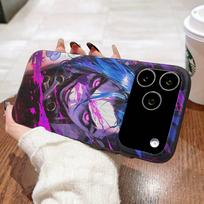 Game Arcane Jinxs Ekkos Coque For iPhone 17 16 15 Plus Pro Max 12 14 Plus 11 13 Wave Corrugated Stripe Funda Phone Cover iPhone 15pro max