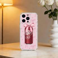 Cherry Drink Brand D-Dr P-Pepper Phone Case For iPhone 17 16 15 14 13 12 11 Mini Pro Max Plus Transparent Cover iPhone17air