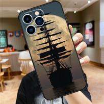 Sailing Pirate Ship Boat Case For iPhone 16 15 11 12 13 14 Pro Max XS XR X 7 8 Plus 12 13 Mini Soft Cover iPhone 14 Plus