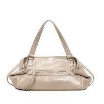 High-end Brand Soft Leather Tote Bag Retro Classic Solid Color Rectangular Shoulder Bag Casual Versatile Large-capacity Tote Bag 46x15x18cm chaki