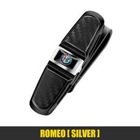 1Pcs For Alfa Romeo 147 159 Giulietta GT 4C Volante Giulia 156 Tonale Mito Car Sun Visor Glasses Clip Ticket Card Storage Clamp