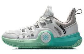 Li Ning WAY OF WADE Synthetic Leather Cushioning Low top Basketball Shoes Men's White Green ABAQ055-5 45