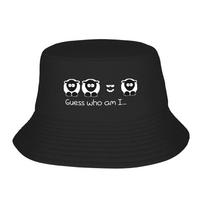 Cool Guess Who Sarcastic Bucket Hat For Unisex Women Black Sheep Family FisherUnisex Hats Classic Beach Travel Caps Portable Sun Hats One Size