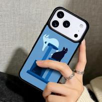 Capa Case for iPhone 17 Air 16 Pro Max 15 Plus 11 13 Mini 14 12 Back Phone Cover Minimalist Cats iPhone 16 Plus
