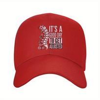 Chiropractic AdjustUnisext Baseball Cap Pink Spine Graphic Adjustable Unisex Outdoor Hat One Size