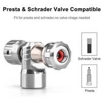 AEB0-For GEWAGE CO2 Bike Tire Inflator Presta & Schrader Valve Compatible For Bike Tire Silver sidabras