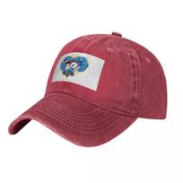 Helluva Boss Stolas And Blitzo Heart Frame Baseball Caps Snapback Denim Fabric Hats Casquette Sports Baseball Cowboy Hat One Size