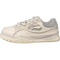 Li Ning Buu Synthetic Leather, Textile Low top Skateboard Shoes Women's White AGCV454-1 37