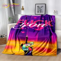 Cartoon H-Helluva Boss Blitzo H-Hazbin Hotel Soft Flannel Blanket for Bed Bedroom Sofa Picnic,Throw Blanket for Outdoors Leisure 75x90cm