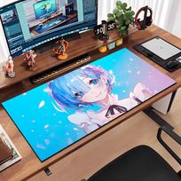 Amine Cartoon R-ReZero Mouse Pad Large Anti-Slip Rubber Gaming MousePad Durable Desk Pad Thick Seam Edge Suitable For Office And 600x300x2mm