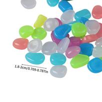 Small Pebbles 100Pcs Glow In The Dark Pebbles  Luminous Stones For Landscape Garden Paths Potted Plants Parks Aquarium Decor