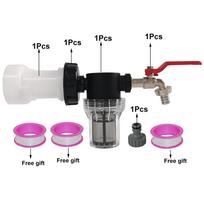 8pcs Set Garden Water Tank IBC S60 Extension Pipe Adapter Cover Faucet Double Nipple Joint Water Pipe Outlet Joint Combination (as the picture,1/2'')