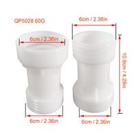 1 Set 3Pc Extension tube IBC S60*6 Water tank outlet connector adapter Faucet connector Water pipe joint garden irrigation (as the picture,Extension Tube)