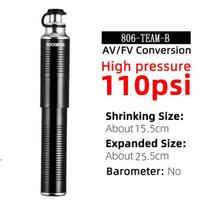 ROCKBROS Bicycle Pump130PSI  Air Pump Aluminum Alloy Portable Drop-proof Bike Ultralight Hand Pump MTB Mountain Bike Pump 806-TEAM-B   110PSI