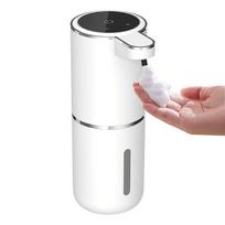 380ML Capacity IPX5 Waterproof Hand Sanitizer Pump Wash Machine 4Levels Smart Sensor Touchless Electric Automatic Soap Dispenser Black Mirror-Foam