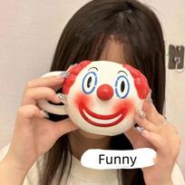 Funny Clown Coffee Mug Halloween Joker Statue Mug Cute Ceramic Clown Mug with Handle 400ml Coffee Cups Water Cup Gifts for Kids 301-400ml