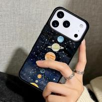 Capa Case for iPhone 17 Air 16 Pro Max 15 Plus 11 13 Mini 14 12 Back Phone Cover Solar System Galaxy Planets iPhone17 Pro Max