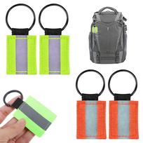 [YANGMUDAN] Reflective Keychain Tag Reflective Zipper Pull Night Traffic Safety 6.5x2.5cm žalia