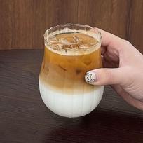 Simple Tulip Heat-resistant Glass Cup,Household Creative Coffee Cups,Breakfast Milk Kawaii Cup,Couple Birthday Gift Shot Glasses 301-400ml
