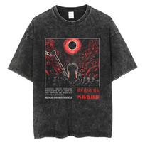 Berserk Guts Manga Panel Vintage Washed Oversized TShirt  Unisex Dark Fantasy Anime Streetwear Tee S