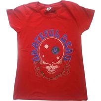 Grateful Dead T Shirt Space Your Face Logo Official Womens Skinny Fit Red XL 4XL