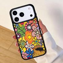 70s hippie Psychedelic floral flowers Mobile Phone Case for IPhone 17 AIR 16pro Max 15 14 13 12 11 Bumper Cover iPhone 12 mini