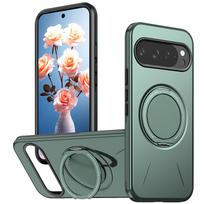 360° Magnetic Bracket Phone Case for Google PIXEL 10 9 Pro XL 10A 9A 10 ProXL for Magsafe Shockproof Stand Holder Cover Funda Google Pixel 10 žalia