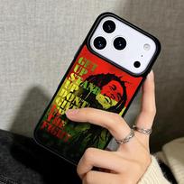 Capa Case for iPhone 17 Air 16 Pro Max 15 Plus 11 13 Mini 14 12 Back Phone Cover Bob Marley Quotes Rasta Reggae iPhone 16e