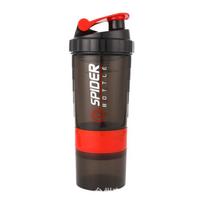 550ML Protein Shaker Bottle with Mixing Ball and Detachable Supplement Container Leak Proof Sports Water Bottle for Gym and Outdoor Use One Size