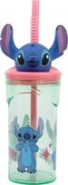 Puodelis su šiaudeliu Disney Stitch, mėlyna sp./rožinė sp., 0.36 l