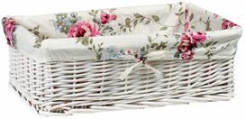 Krepšelis Home4you Max 61087, audinys/gluosnis, 48 cm x 34 cm, (spalva/dizainas parenkami atsitiktine tvarka)